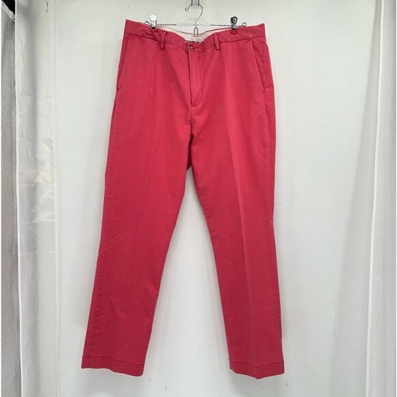 Polo Ralph Lauren Size 36/32 Salmon Color Stretch Classic Fit Flat Front Chinos - Picture 1 of 13